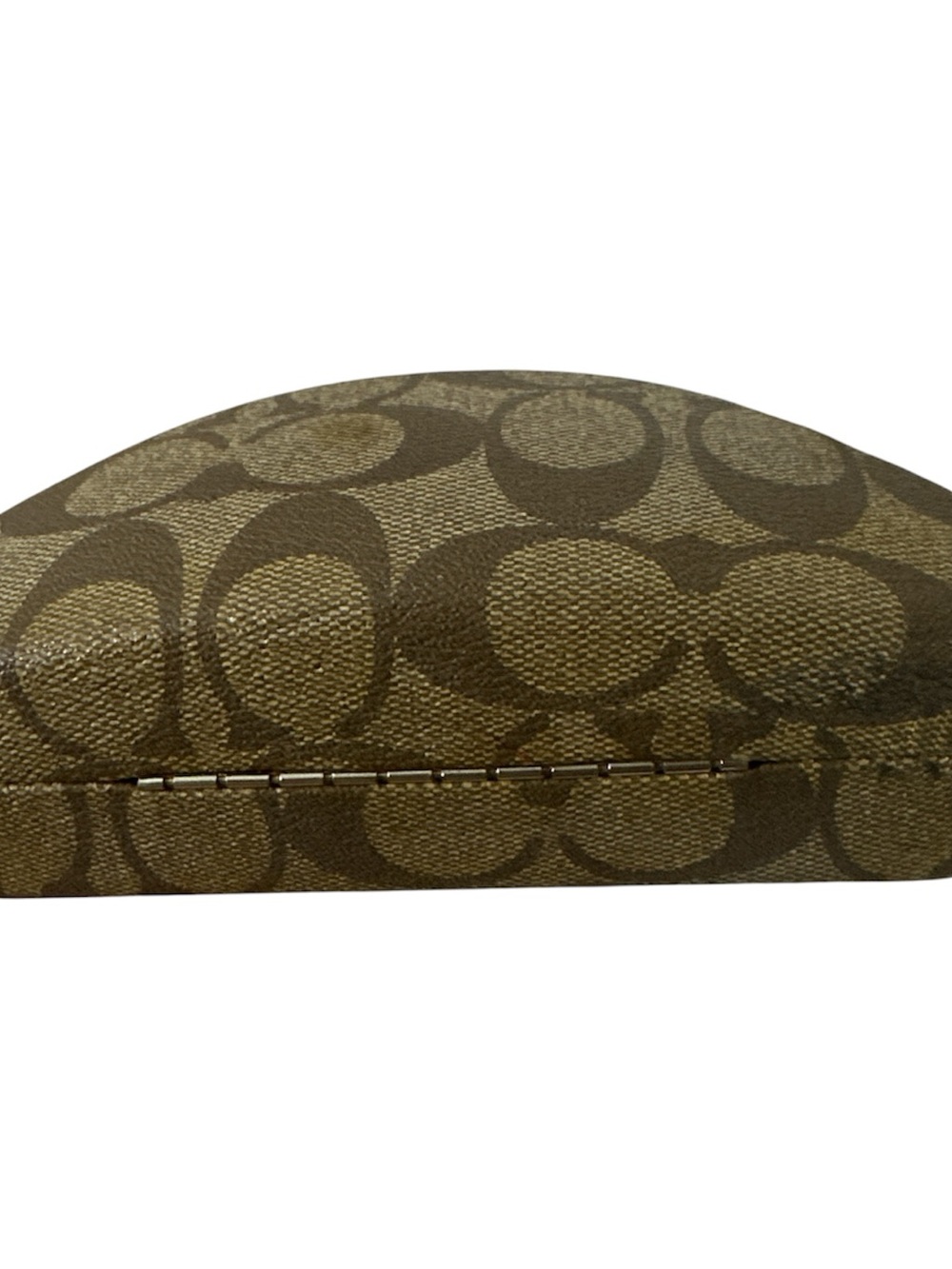 Coach Brown Monogram Round Sunglasses Case like new - Picture 2 of 3